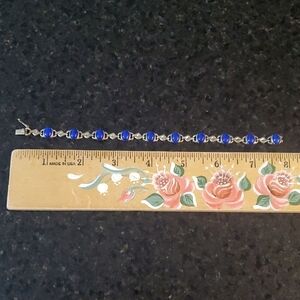 Elegant Blue and Silver Bracelet
